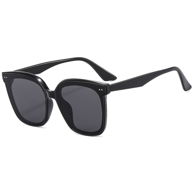 نظارات شمسية مربعة مع صندوق للرجال والنساء ، نظارات شمسية لعين القط ، تصميم علامة تجارية فاخرة ، ظلال جم ، UV400