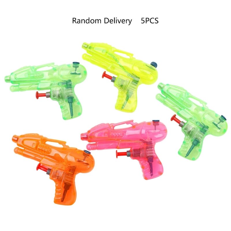 5 قطع البلاستيك بندقية ماء بخ بندقية ماء للأطفال لعبة البنادق البلاستيكية لون عشوائي للخارجية شاطئ حمام سباحة