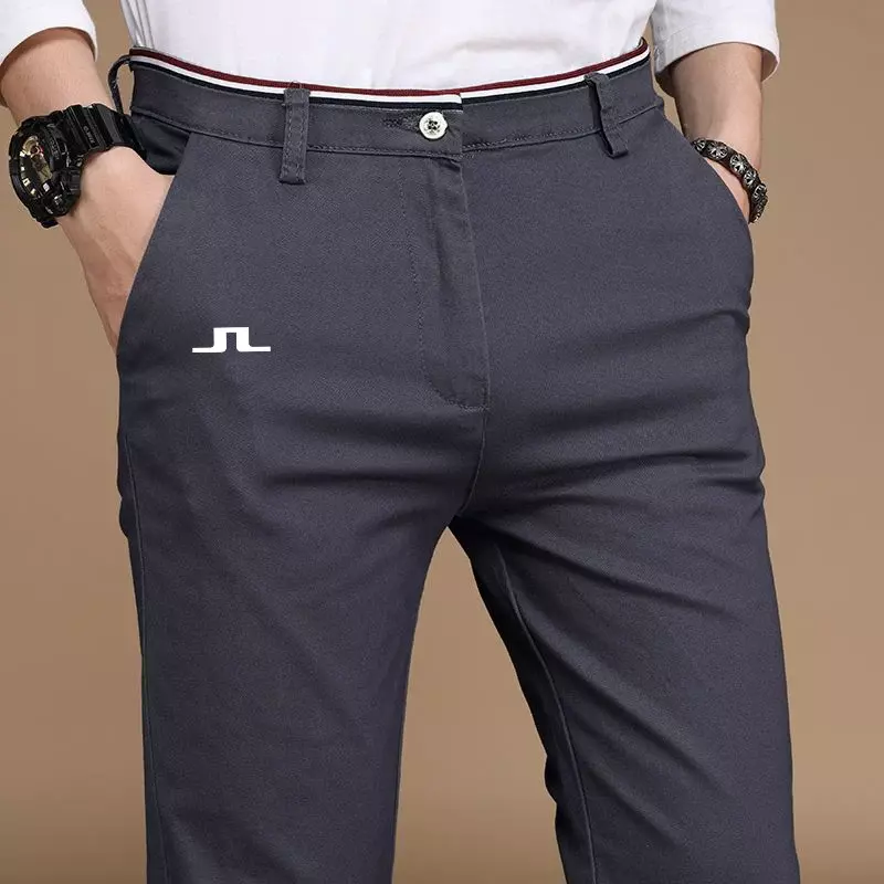 الرجال J Lindeberg جولف السراويل ، صغيرة مستقيم كم الملابس ، تنوعا الأعمال Pants غير رسمية ، الصيف موضة