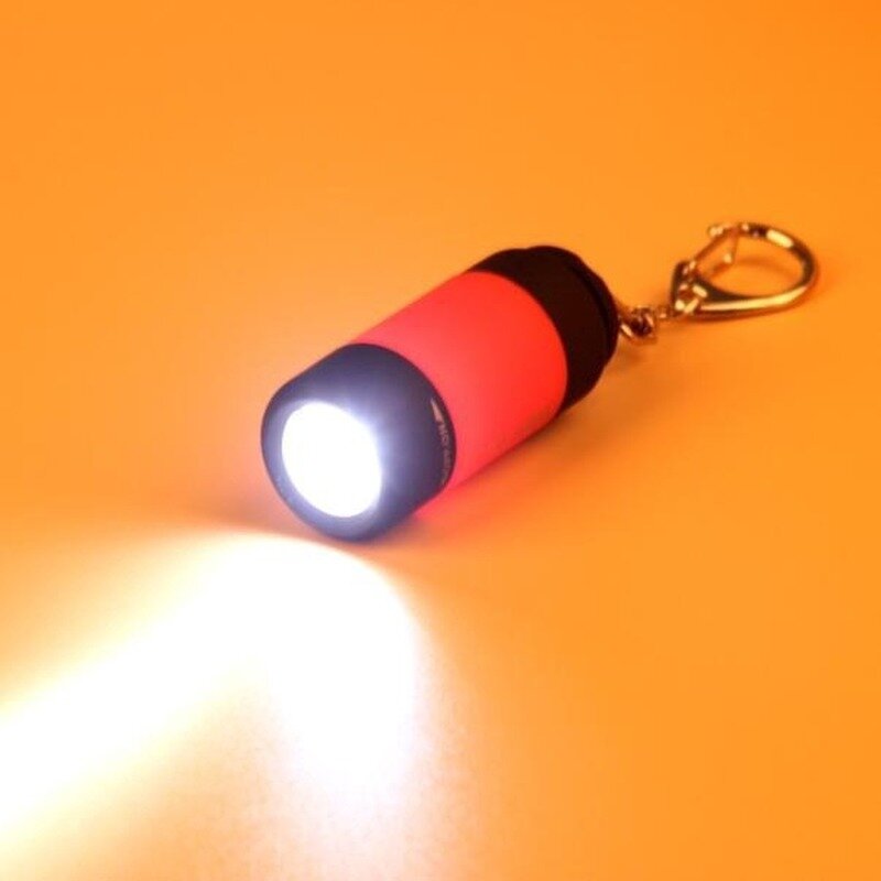 1 قطعة المحمولة البسيطة المفاتيح جيب الشعلة USB قابلة للشحن LED ضوء في الهواء الطلق مصباح يدوي مصباح للماء الشعلة مصباح الإضاءة