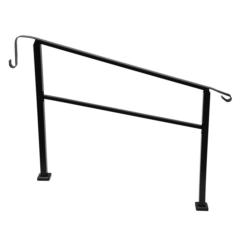 درابزين الدرج الحامل ، درابزين الدرج ، قابل للتكيف للغاية ، نوع 881.8 رطل ، مناسب للأماكن الخارجية ، 5 خطوات