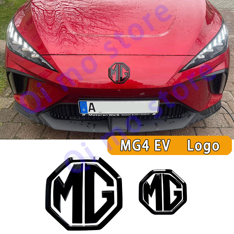 استبدال شعار السيارات حماية ABS MG4 MG مولان EV 2021 2022 2023 التصحيح السيارات الأسود شارة ثلاثية الأبعاد لواصق الحروف المرفوعة