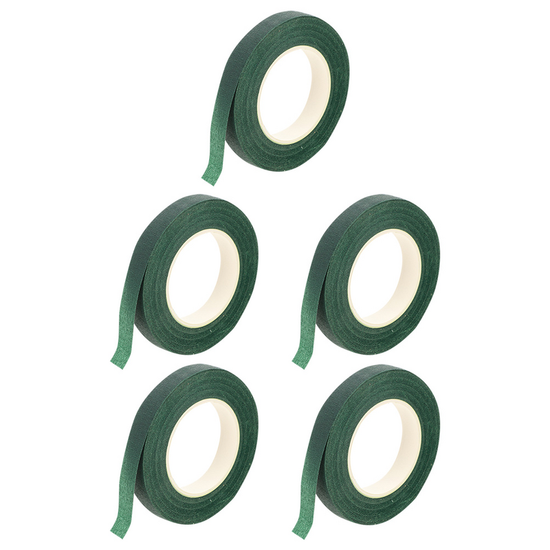 شريط أخضر لمشاريع حرفة الزهور ، ملحق تغليف ، 5 لفات