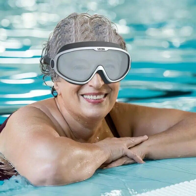 نظارات السباحة مقاوم للماء إطار كبير نظارات الكبار نظارات السباحة لا تسرب مكافحة الضباب نظارات الكبار للرجال والنساء