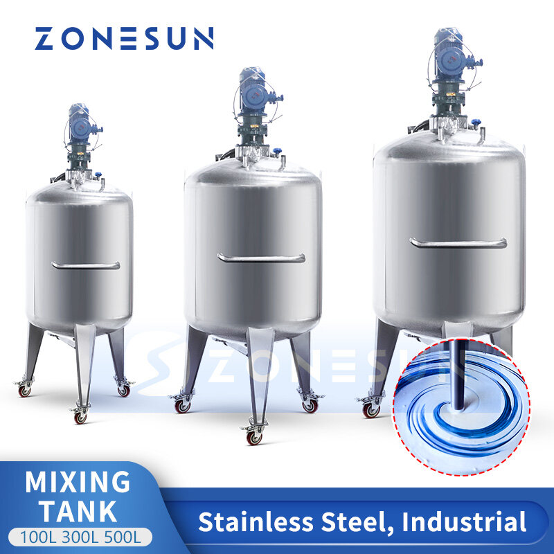 ZONESUN-خلاط التدفئة الكهربائية ، المحرض التحريك خلط السفينة ، مستحلب مستحضرات التجميل ، معدات التجانس ، ZS-MB100L