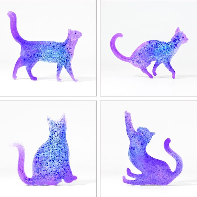 E0BF ثلاثية الأبعاد الكرتون ل القط سيليكون بروش قالب الايبوكسي الراتنج الحرفية صنع الإكسسوارات DIY بها بنفسك قلادة مجوهرات أداة