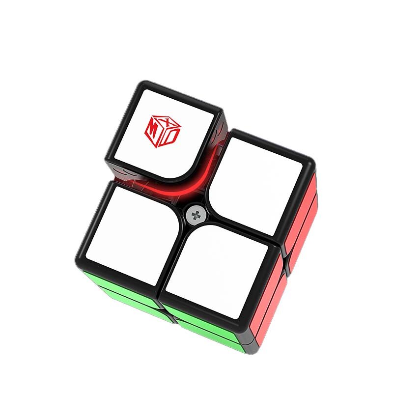 QiYi XMD مضيئة 2x2 المغناطيسي ماجيك سرعة مكعب Stickerless المهنية لغز ألعاب متململة Qiyi X-MAN مضيئة 2 متر Cubo Magico