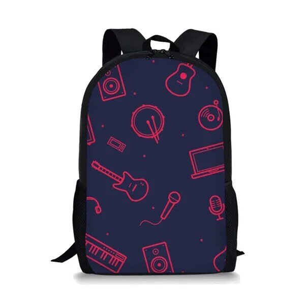 حقيبة ظهر متعددة الوظائف للفتيات والطلاب ، نمط موسيقى الروك ، حزمة السفر ، حقيبة كتف للتسوق
