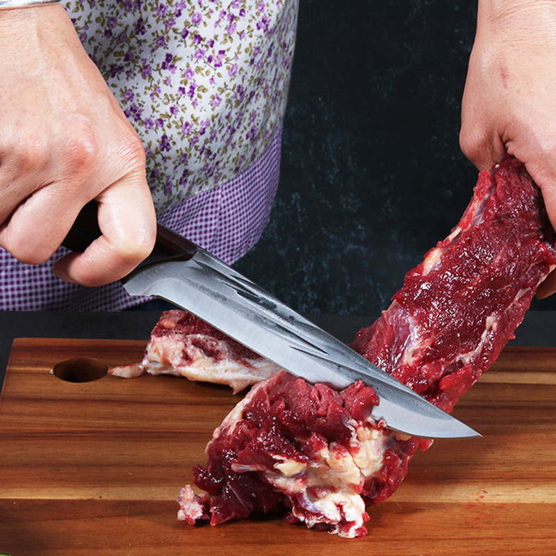 5Cr15Mov الفولاذ المقاوم للصدأ مزورة جزار السكاكين مجموعة اللحوم الساطور سكين نزع العظم الصيد التخييم الصيد بقاء سكينة مطبخ للطهاة