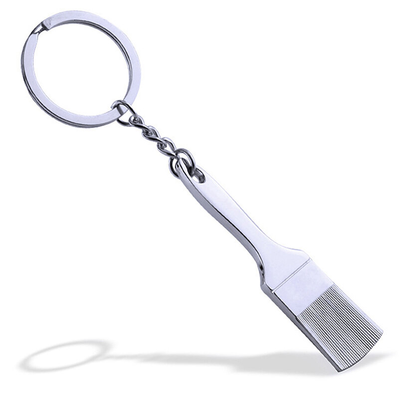 1 قطعة محاكاة فرشاة أداة المفاتيح موضة سبائك الزنك حلقة رئيسية رجل سيارة مفتاح سلاسل كيرينغ