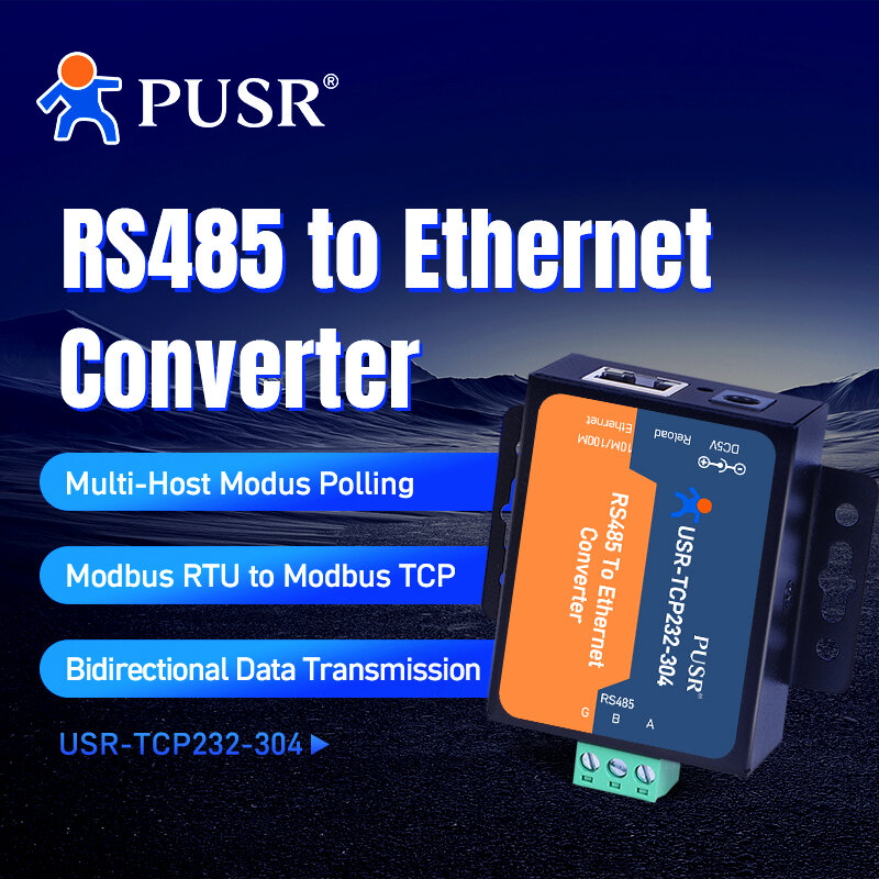 مودبوس RTU إلى محولات إيثرنت ، خادم جهاز تسلسلي ، ، PUSR RS485