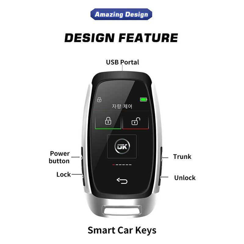 CF920 العالمي تعديل مفتاح الذكية شاشة LCD لأودي لفورد لسيارات BMW لكيا ل VW دخول بدون مفتاح السيارات قفل الكورية/الإنجليزية