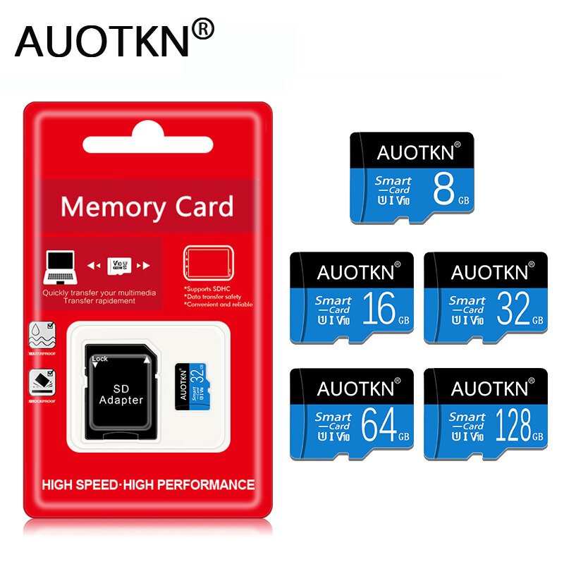 بطاقة ذاكرة فلاش 128GB 64GB Class10 مايكرو tf بطاقة Sd 8GB 16GB 32GB Cartão De Memória 256gb بطاقة ذاكرة صغيرة للهاتف اللوحي