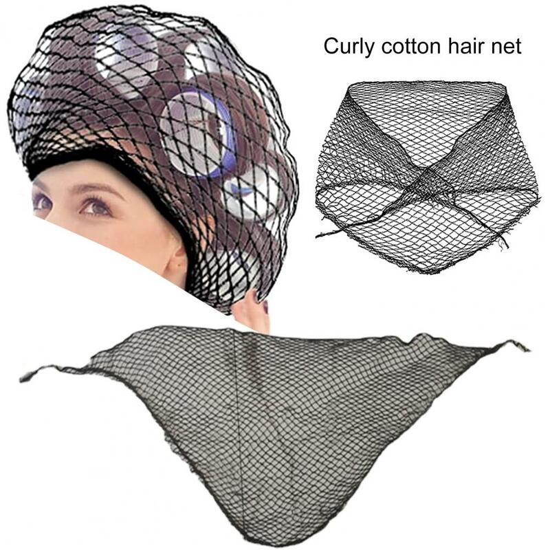 شبكة شعر قطنية للنوم قابلة لإعادة الاستخدام ، شبكة شعر مثلثة ، بكرات عالية المرونة ، تصفيف شعر للنوم ، عملية ، 5 * *