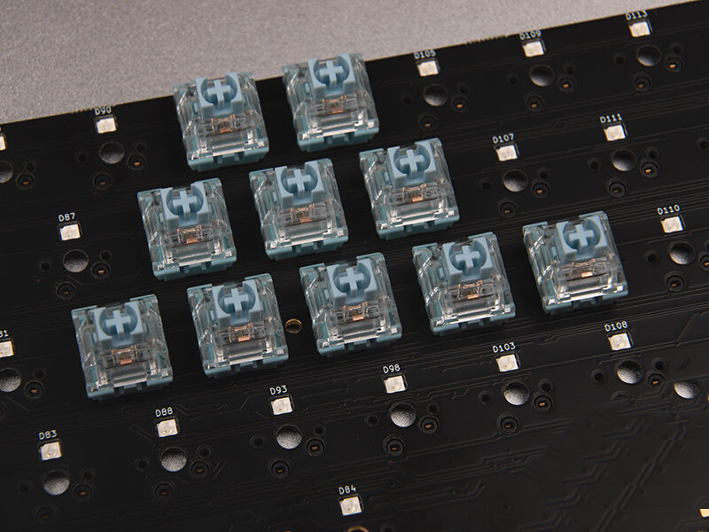 TTC أبيض مزرق التبديل للوحة المفاتيح الميكانيكية كتم اللمس 3Pin 42gf المزدوج الربيع الفقرة الصامتة مفتاح رمح لتقوم بها بنفسك