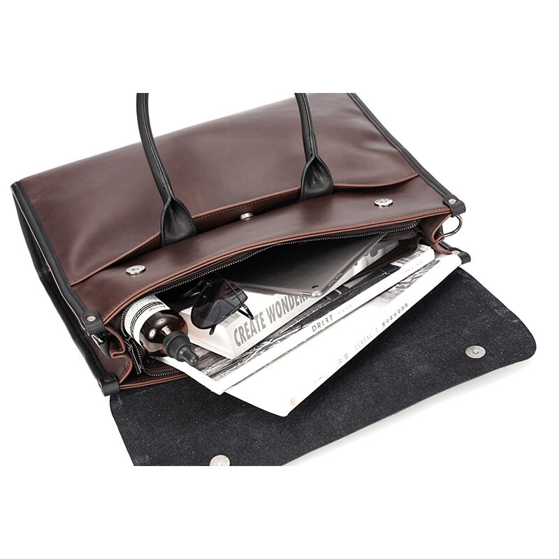 Weysfor 2022 رجال الأعمال حقيبة يد جلدية حقائب اليد النسائية 15.6 14 بوصة حقيبة كمبيوتر محمول الكتف حقائب مكتب للذكور حقائب