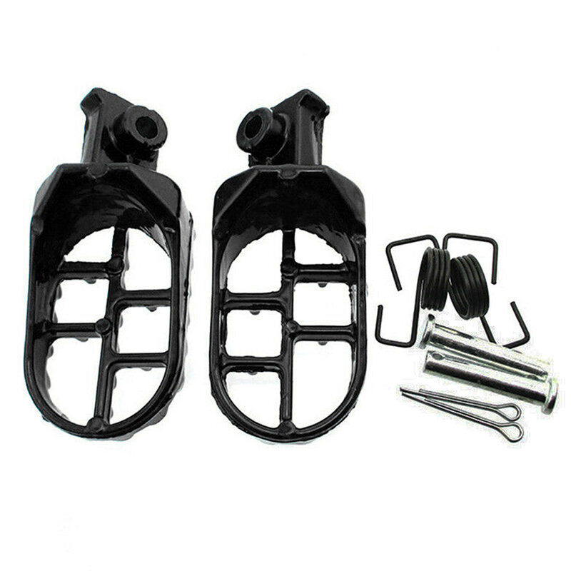 2Pcs Motorcycle Foot Pegs Pedals Footpeg Footrests Mount For Aluminium Pit Bike