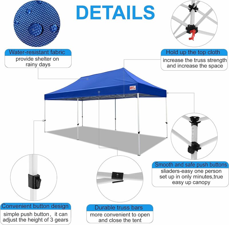خيمة ماستركان-مظلة ، مأوى فوري ، أزرق ، درجة تجارية ، 10x20