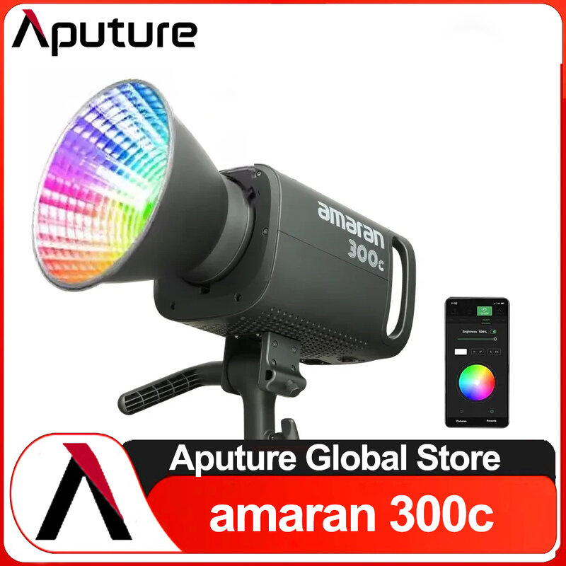 Aputure Amaran 300c 150c RGB بالألوان الكاملة ضوء الفيديو 2500-7500K LED COB Bowens يتصاعد التصوير الإضاءة سيدوس لينك App التحكم