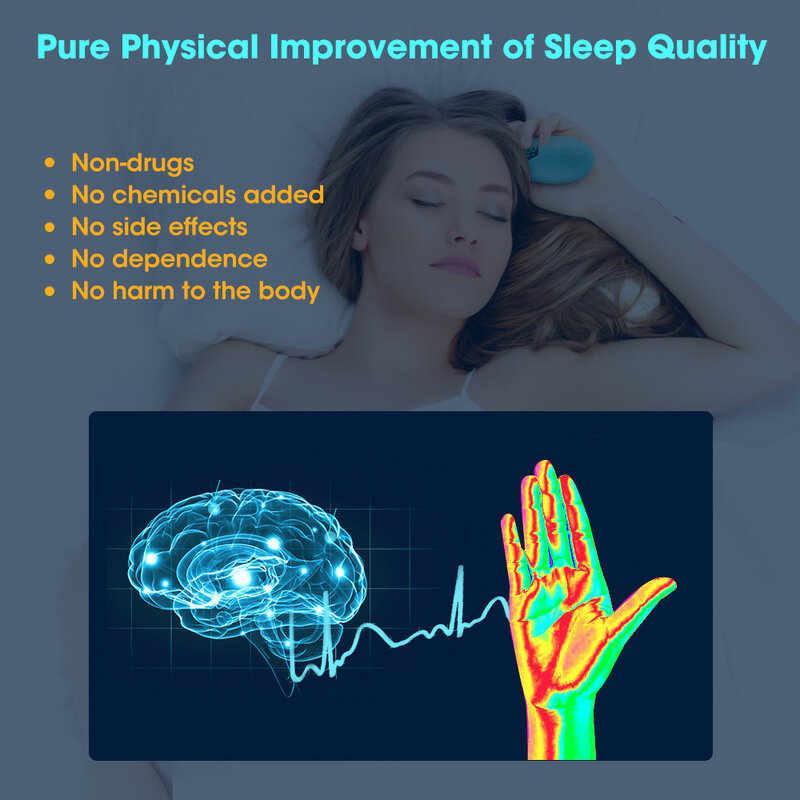 باليد النوم صحي تحفيز النبض ، وتخفيف القلق ، العصبية النوم الأعصاب الأرق تهدئة الجهاز ، USB أداة ذكية