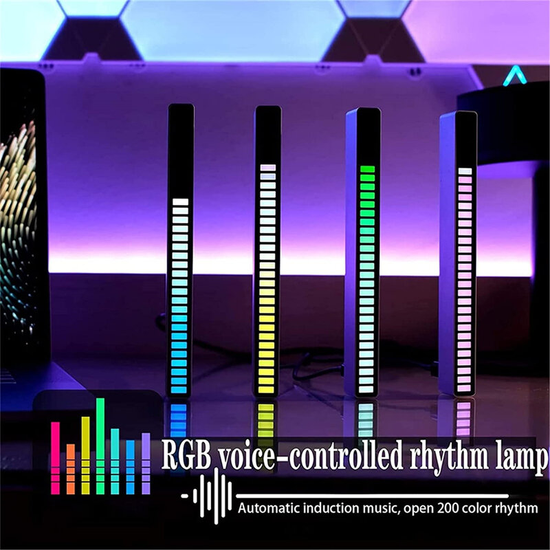 36 المصابيح RGB لاقط أضواء تنشيط الصوت LED الموسيقى إيقاع ضوء APP التحكم عن المنزل غرفة نوم سطح المكتب التلفزيون الكمبيوتر المحيطة ديكور