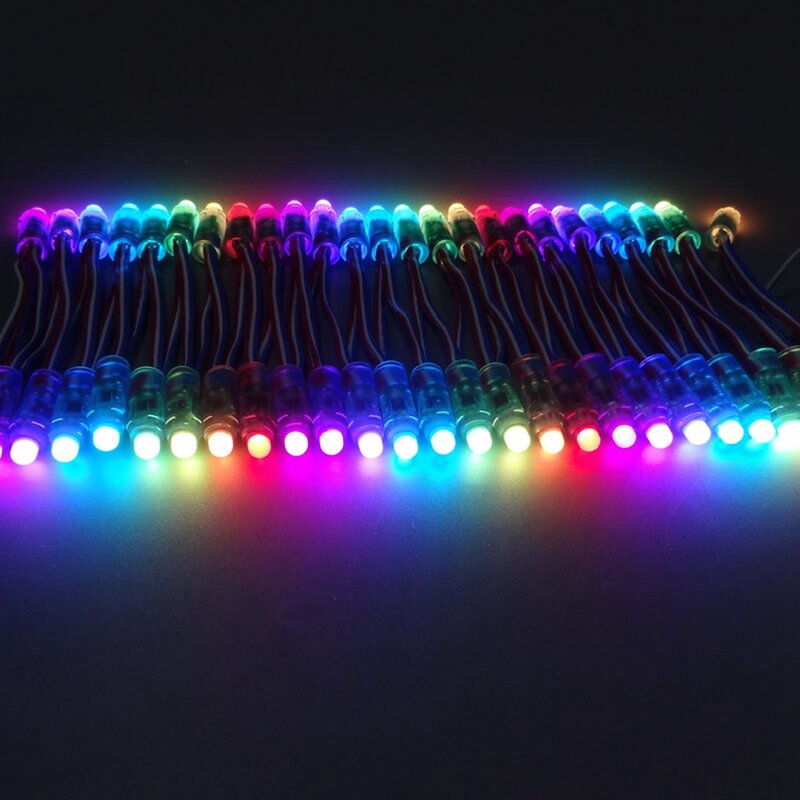 كامل اللون وحدة إضاءة LED بكسل ، ضوء عيد الميلاد الرقمية ، DC5V ، IP68 مقاوم للماء ، RGB ، 2811 ، 1903 IC ، WS2811 ، 12 مللي متر ، 500 قطعة