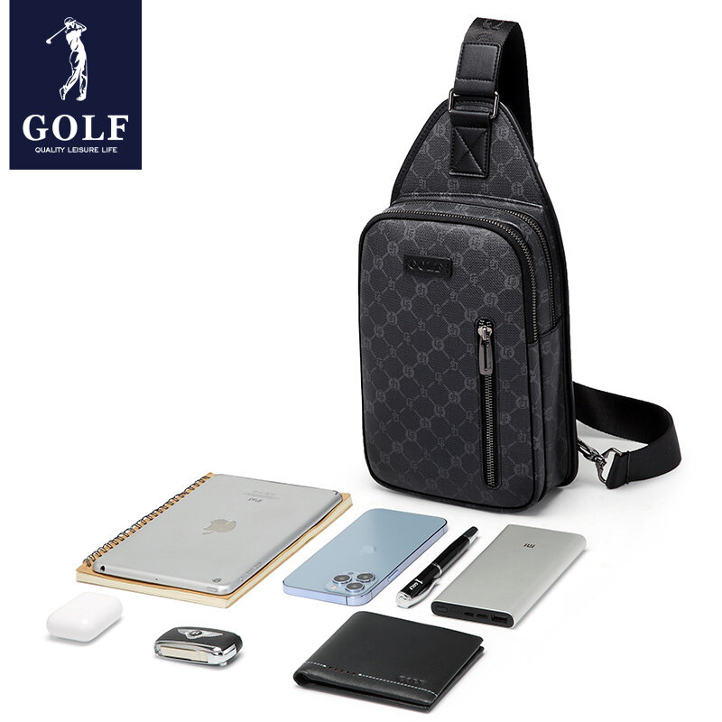 حقيبة كتف الغولف ، حقيبة كروسبودي ، حقيبة الصدر العصرية ، حقيبة ظهر صغيرة للرجال ، حقيبة عمل عادية ، جديدة ، عصرية