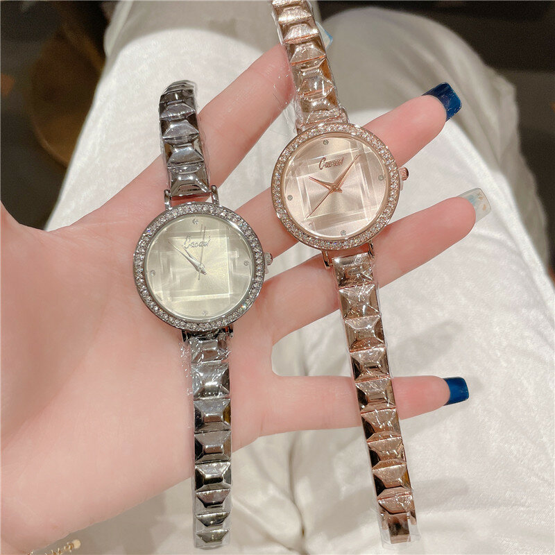 العلامة التجارية الجديدة الفاخرة كريستال المرأة ساعات يد فستان ساعات ساعة السيدات موضة عادية ساعات يد كوارتز Reloj Mujer