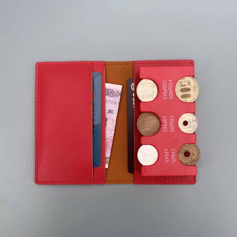 رقيقة نمط محافظ سستة عملة حقيبة في الظهر لينة جلدية بطاقة سليم محفظة عملة كليب الفيلكرو انفصال 2 في 1 عملة المحفظة