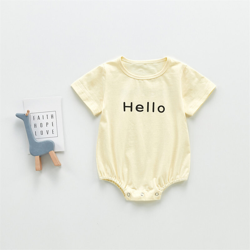 مثلث السراويل تسلق الملابس لحديثي الولادة طفل الصيف ملابس عادية مريحة طفل لطيف إلكتروني الطباعة رومبير