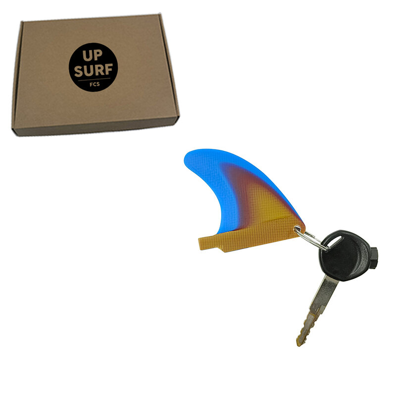 الألياف الزجاجية UPSURF لوح تزلج صغير زعنفة المفاتيح 10 قطعة/المجموعة الأزرق والبرتقالي التدرج مفتاح سلسلة تصفح هدية مفتاح الملحقات