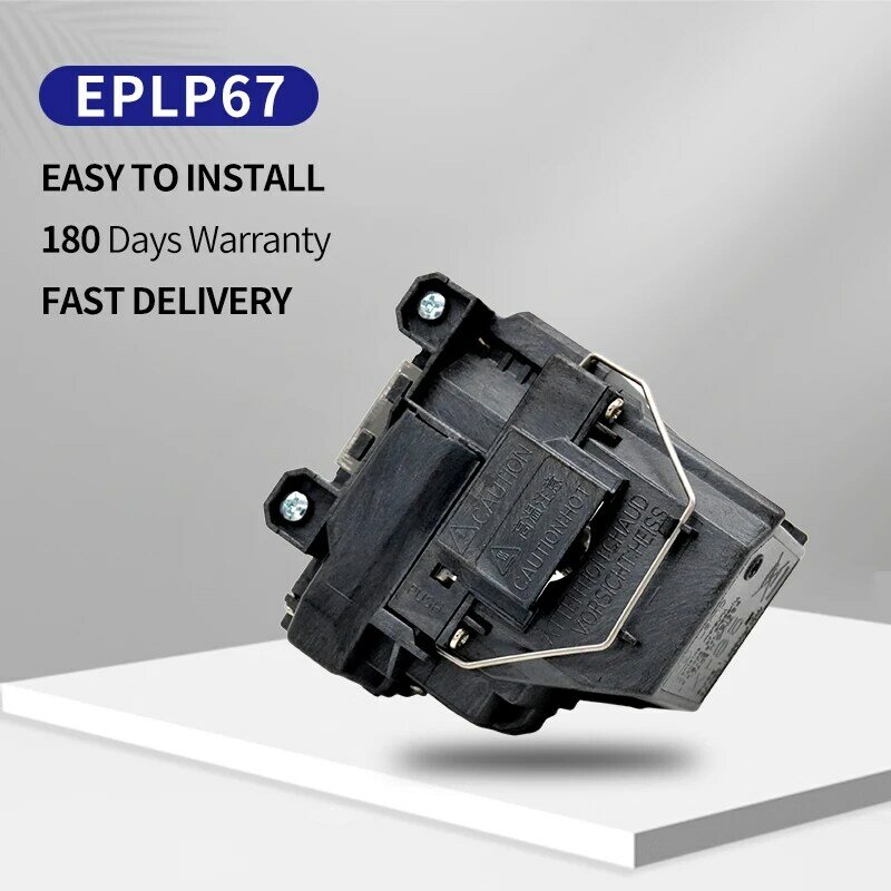 استبدال ELPLP67 V13H010L67 العارض مصباح Buld ل epson EB-S02 EB-W02 EB-W12 EB-X14 EB-W16 eb-s11 H432B مع الإسكان