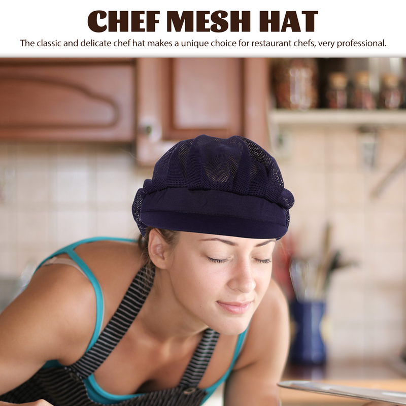 قبعات طبخ المطاعم للنساء ، زي قطن شبكي ، قبعات خدمة الشيف ، ازياء النادل