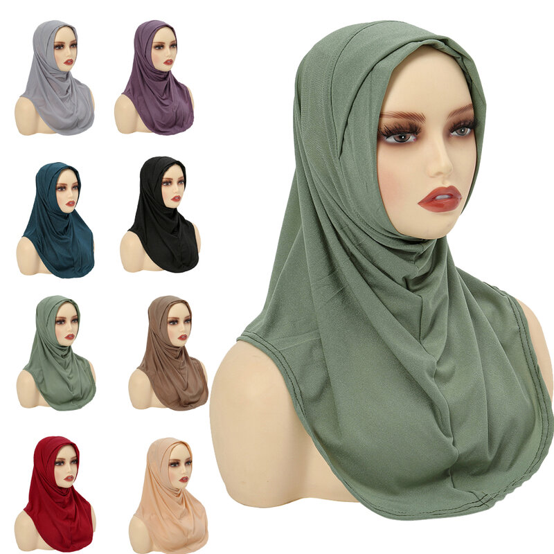 قطعة واحدة وشاح رأس مسلم للنساء ، شال التفاف ، الحجاب الفوري ، الحجاب الإسلامي ، سحب على استعداد لارتداء ، أميرة أميرة