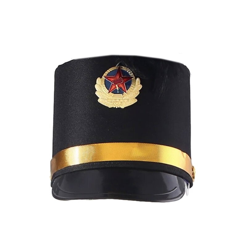قبعة تنكرية للمراهقين للعروض، قبعة طبلة رئيسية من أجل قبعة عرض الجندي التنكرية