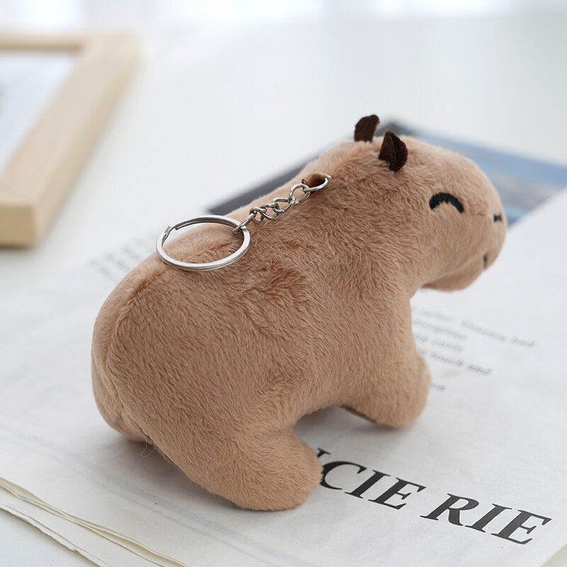 محاكاة Capybara أفخم لعبة ، الحيوانات المحشوة المفاتيح ، كيرينغ لينة ، دمى رقيق ، حقيبة ، اكسسوارات قلادة مفتاح السيارة ، 12 سنتيمتر