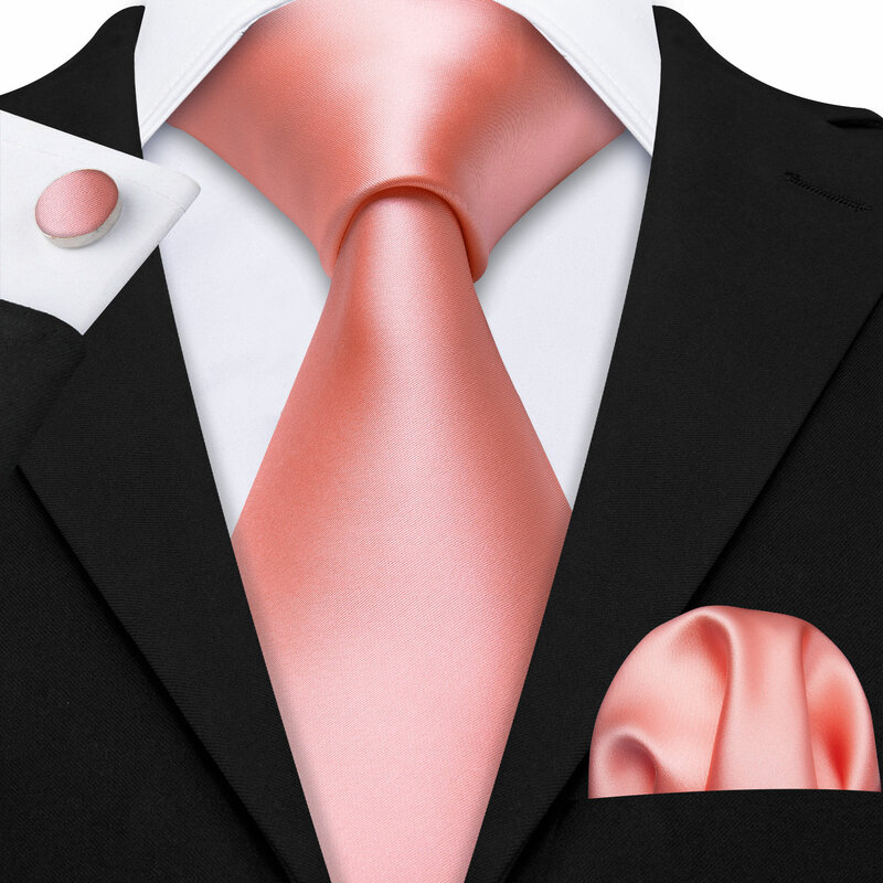 باري. وانغ-ربطة عنق حريرية صلبة للرجال ، هانكر ، مجموعة أزرار أكمام ، ربطة عنق ناعمة ، عادي ، جودة عالية ، هدية للذكور ، الزفاف ، الأعمال ، الحفلات