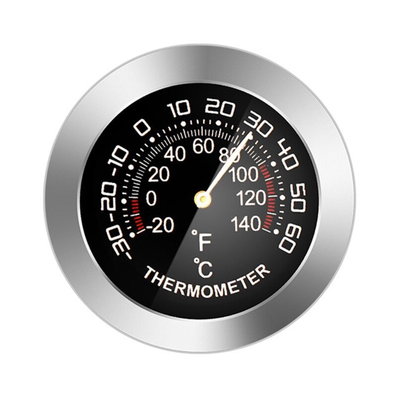 جهاز قياس درجة الحرارة/الرطوبة للسيارة، جهاز قياس الاتصال الهاتفي من النوع الصغير الميكانيكية المعدنية التناظرية ميزان الرطوبة