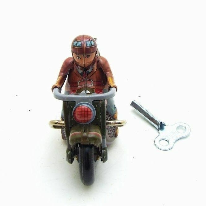 شخصية لعبة القصدير دراجة نارية ، موضوع الحنين ، بار ومقهى الديكور ، لعبة القصدير الإبداعية ، MS448