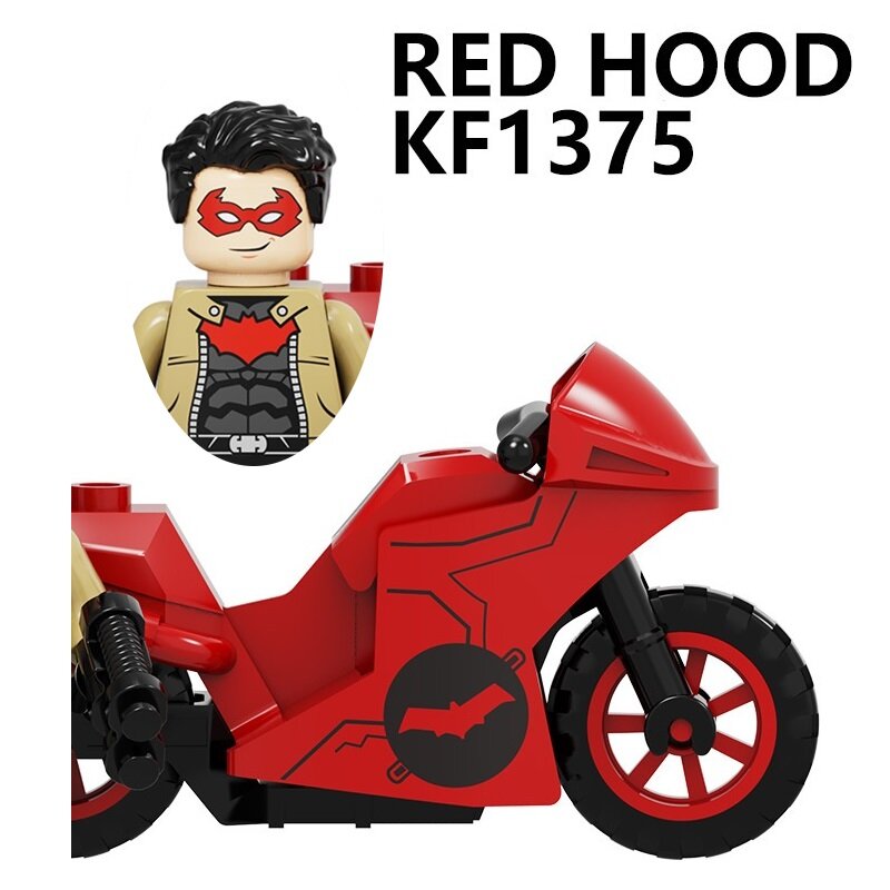 1 مجموعة خارقة الأحمر هود شبح رايدر مع دراجة نارية بنة ألعاب شخصيات الحركة الصغيرة