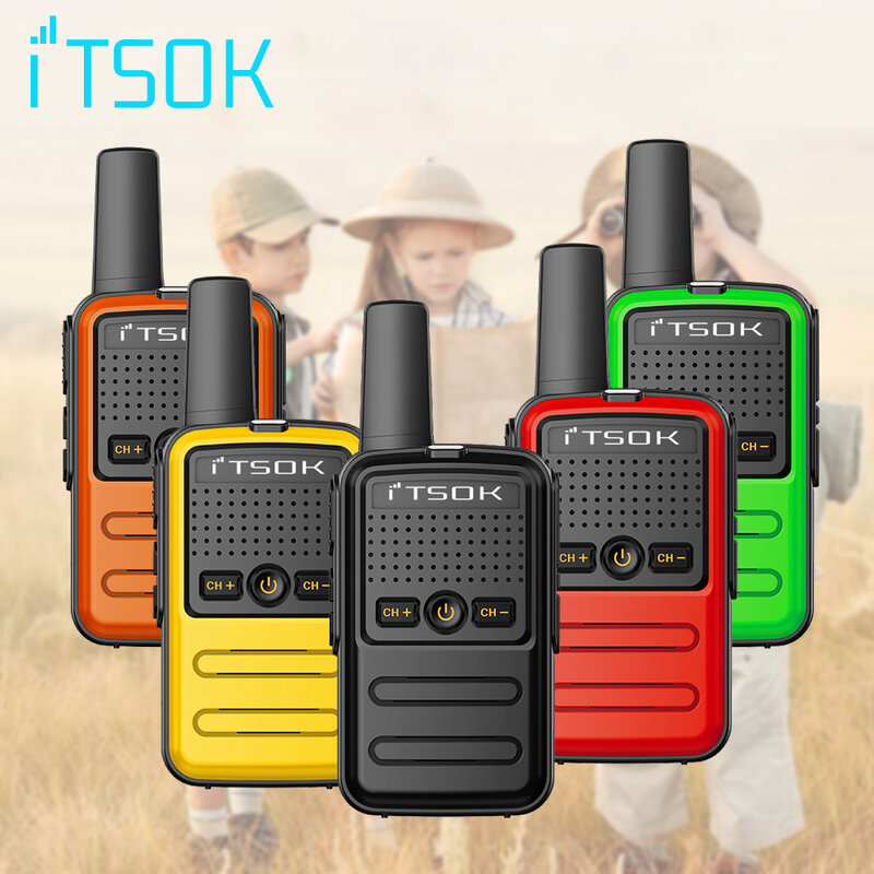 ITSOK ألعاب صغيرة 1 ~ 5 كجم UHF هدية اتجاهين جهاز الإرسال والاستقبال الملونة جسم الطائرة الاطفال تالكي وكي لاسلكي تخاطب راديو الجدول PMR FRS Baofeng
