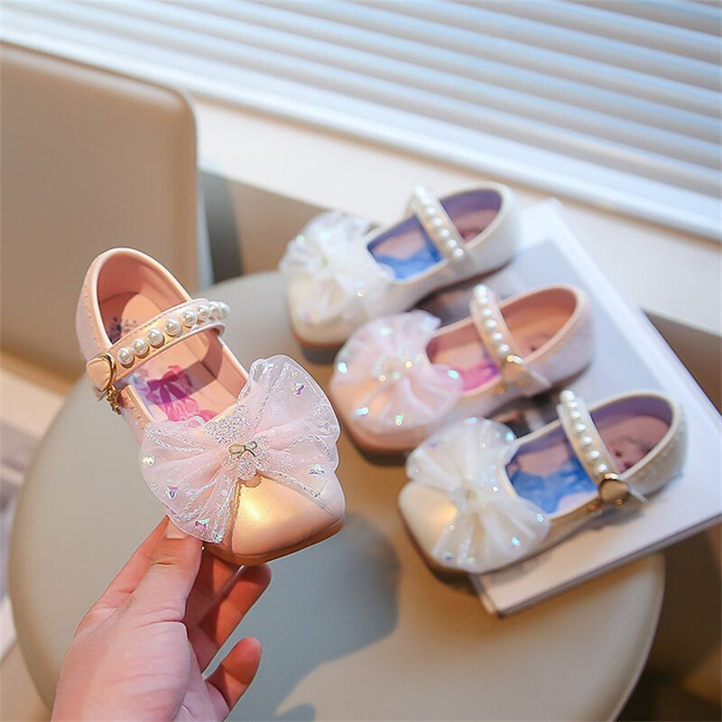 ديزني-أحذية مسطحة غير رسمية للأطفال ، إلسا المجمدة ، لؤلؤي الأميرة ، بلينغ جولة اصبع القدم ، أحذية رياضية للفتيات الصغيرات ، شقق الأطفال ، حجم 24-36