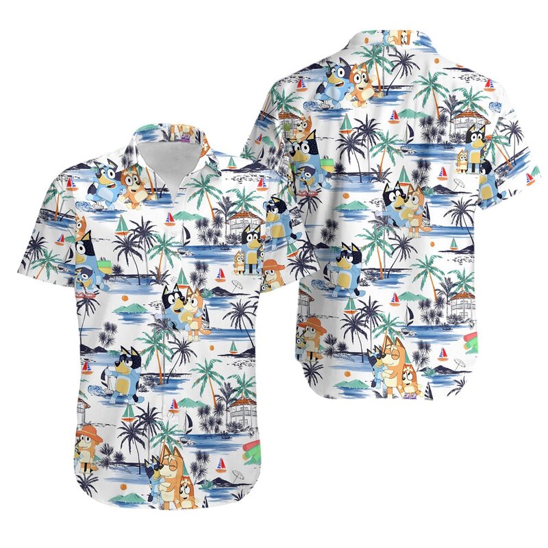 قميص هاواي للرجال بأكمام قصيرة ، ملابس برسومات كرتونية ، توبات كبيرة الحجم ، قمصان فاخرة ، ملابس صيفية ، ملابس الشارع ،