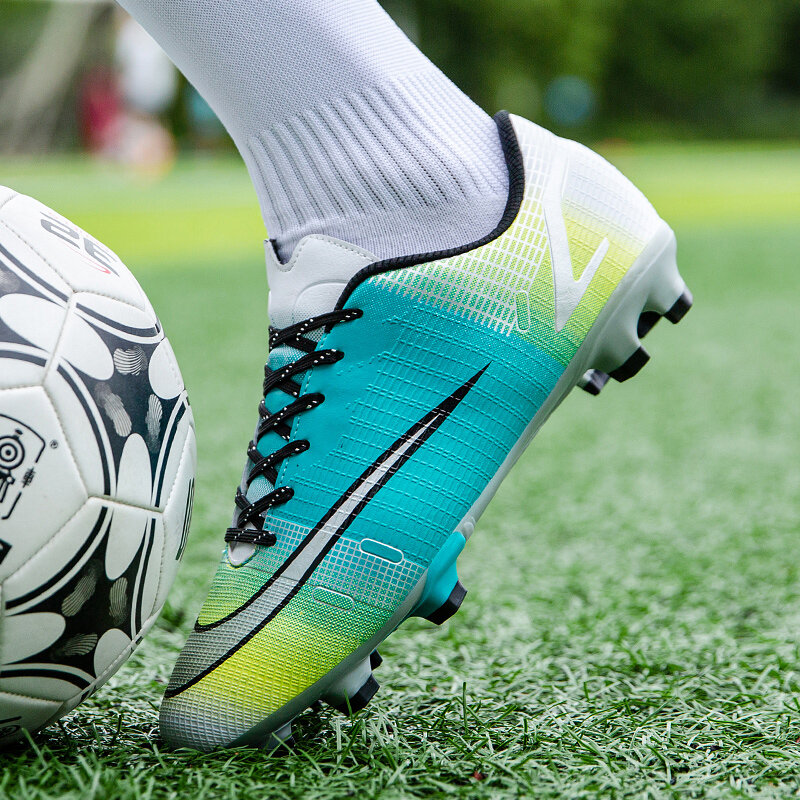 خفيفة الوزن المهنية تنفس أحذية كرة القدم لكل من الرجال والنساء الشباب الكبار في الهواء الطلق داخلي العشب التدريب أحذية رياضية