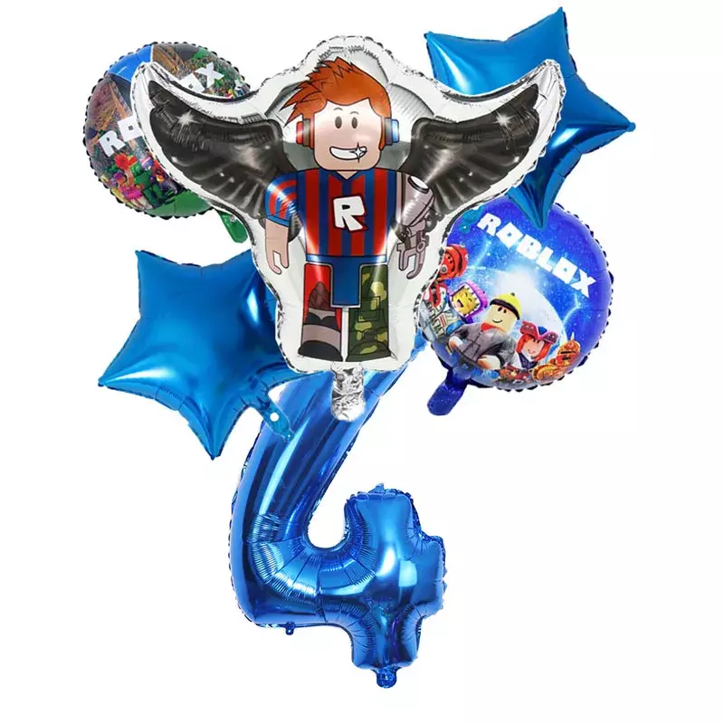 مجموعة بالونات Roblox مع عدد للأطفال ، ديكور حفلة عيد ميلاد ، شخصية كرتونية ، ألعاب ألومنيوم ، هدايا للأطفال