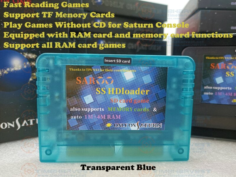 بطاقة لعبة القراءة السريعة SAROO-HDLoader ، دعم ألعاب الخرطوشة ، بطاقات TF Menory ، لعب الألعاب بدون قرص مضغوط لوحدة التحكم SS ، الإصدار الجديد