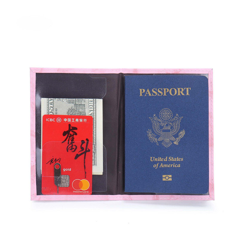 موضة النساء الرجال غطاء جواز سفر بولي Marble جلد الرخام السفر معرف بطاقة الائتمان حامل جواز سفر حزمة محفظة محفظة أكياس الحقيبة