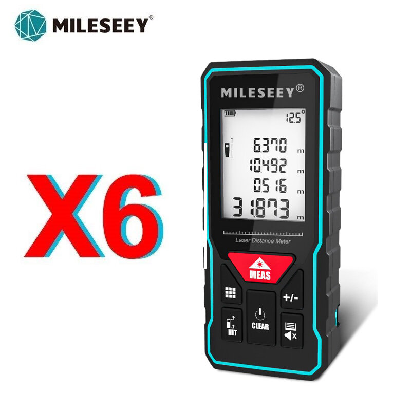 Mileseey جهاز ليزر رقمي لتحديد المواقع ، عداد المسافة ، شريط قياس ، X5