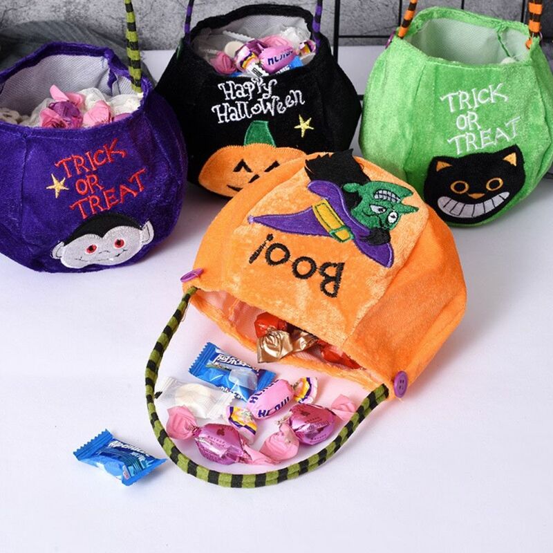 كيس حلوى الهالوين ، اليقطين ، الساحرة ، القط الأسود ، لتزيين حفلة الهالوين ، حقيبة هدايا للأطفال