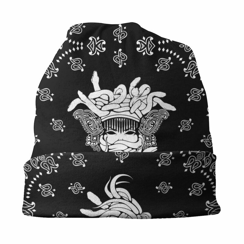 ميدوسا-قبعات جمجمة رفيعة للرجال والنساء ، قبعات تزلج ، قبعات بونيه ، بيزلي ، الخريف ، الربيع
